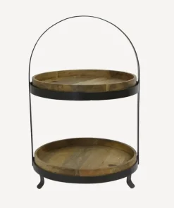 Clearance Ploughmans Cake Stand Large 2 Tier Cakestands & Domes