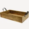 Discount Ploughmans Small Rectangle Tray Iron Handle Trays