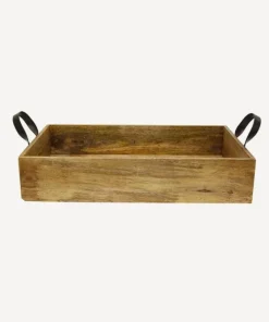 Discount Ploughmans Small Rectangle Tray Iron Handle Trays