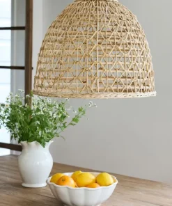 Outlet Province Open Weave Rattan Light Shade Chandeliers & Hanging Lights
