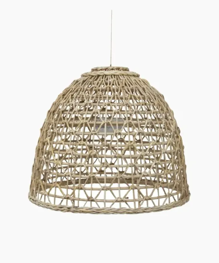 Outlet Province Open Weave Rattan Light Shade Chandeliers & Hanging Lights