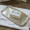 Best Rectangle Silver Tray with Beading Dressing Table Accessories