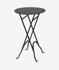 Fashion Round Narrow Side Table Black Tables - Coffee & Side