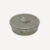 Discount Round Silver Box with Bee Design Dressing Table Accessories