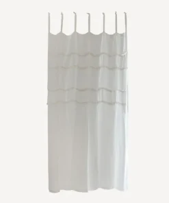 Fashion Ruffles Linen Curtain White Curtains