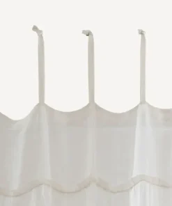 Fashion Ruffles Linen Curtain White Curtains