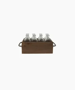 Fashion Rustic 8 Bottle Crate Urns, Vases & Planters