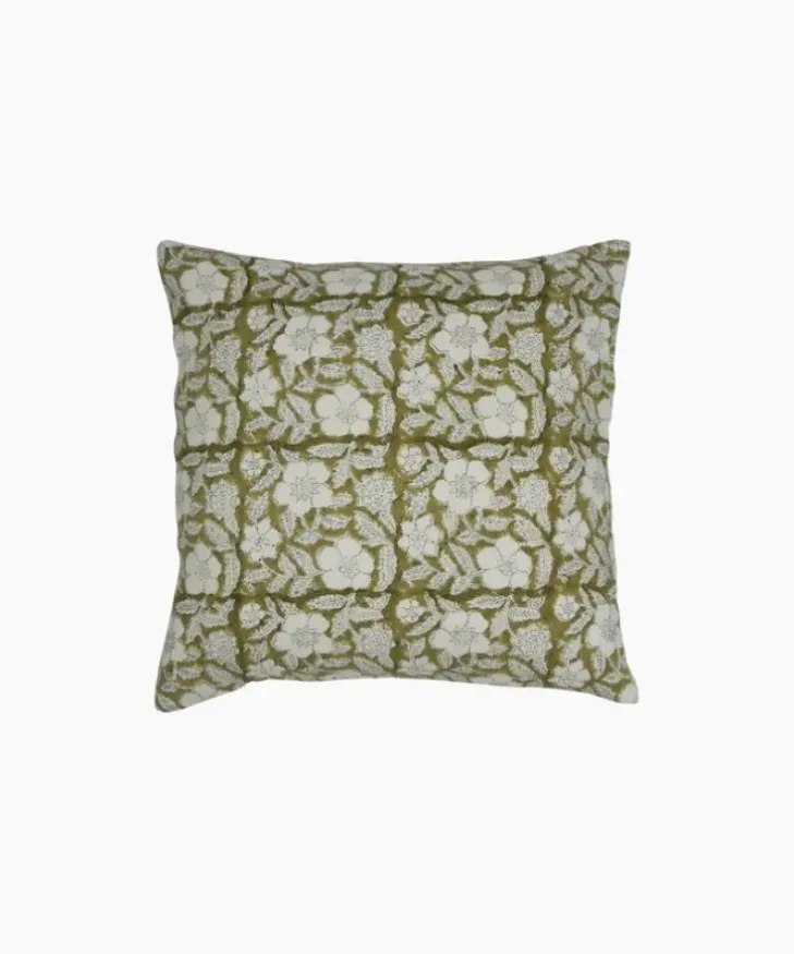 Fashion Salta Floral Chartreuse Cushion Cover Cushions