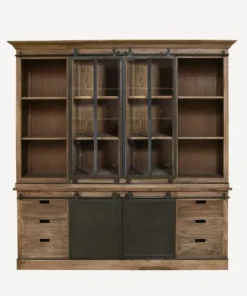 Online Sliding Door Double Cabinet Shelving & Cabinets
