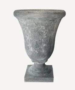 Hot Small Bell Shape Urn with Base Lava Raw Grey Urns, Vases & Planters