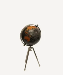 Online Small Black Globe on Stem Tripod Stand Decorative Objects