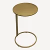 Sale Small Gold Circle Couch Side Table Tables - Coffee & Side