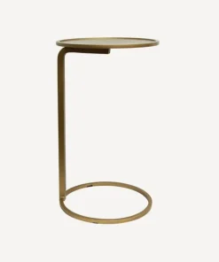 Sale Small Gold Circle Couch Side Table Tables - Coffee & Side