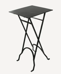 New Square Black Iron Side Table Tables - Coffee & Side