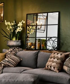 Fashion Square Iron Grid Mirror Mirrors