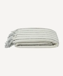 Outlet Striped Linen Cotton Bed Cover Bed Linen