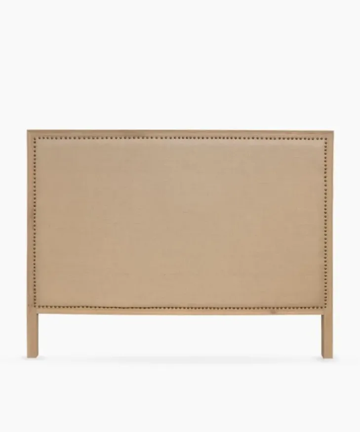 Hot Studded Bed Head Natural Linen Queen Bedheads
