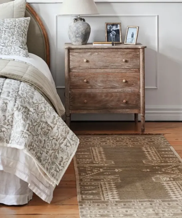 Clearance Sundara Motif Runner Sand Small Rugs
