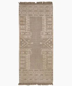 Clearance Sundara Motif Runner Sand Small Rugs