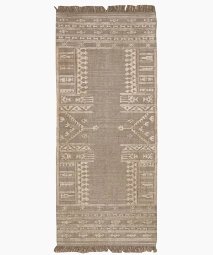 Clearance Sundara Motif Runner Sand Small Rugs