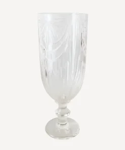 Clearance Sunrise Cut Glass Tall Hurricane Candleholders & Hurricanes
