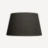 Sale Tapered Drum Linen Shade Black 40cm Lampshades