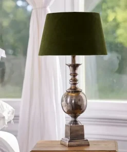 Sale Tapered Drum Velvet Shade Olive 40cm Lampshades