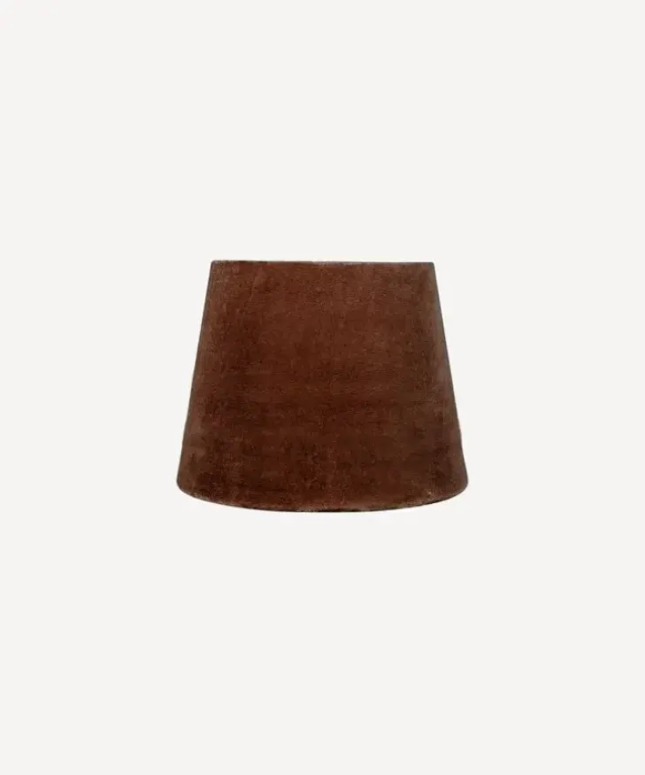 Clearance Tapered Drum Velvet Shade Cinnamon 20cm Lampshades