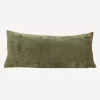 Best Velvet Lodge Cushion Cover Olive Bed Linen