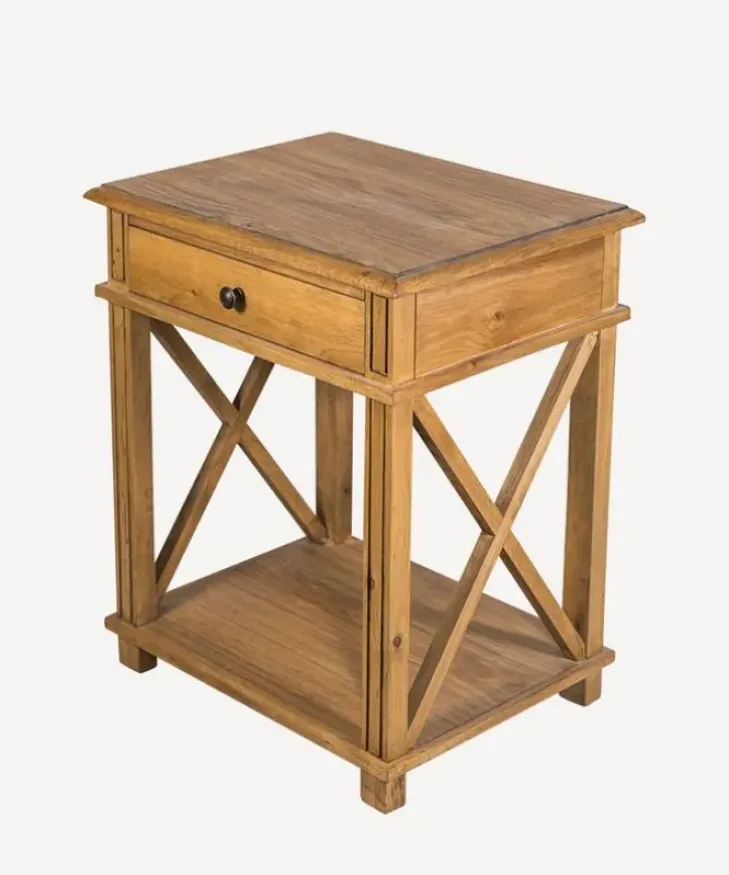 Online Villa Oak Bedside Table Bedsides & Dressers