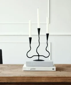 Outlet Wavy 3 Cup Candle Holder Candleholders & Hurricanes