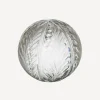 Clearance Wing Cut Glass Ball 4" Decorative Objects