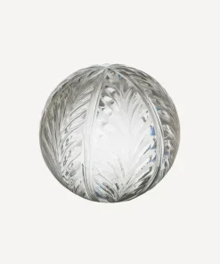 Clearance Wing Cut Glass Ball 4" Decorative Objects