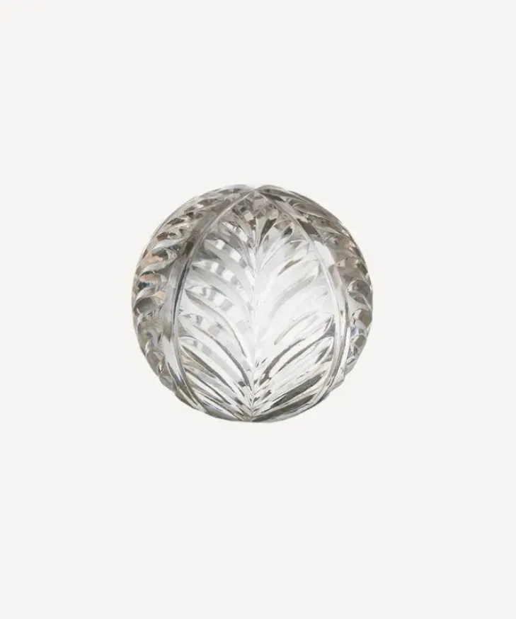 New Wing Cut Glass Ball 3" Decorative Objects