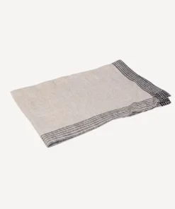 Hot Woven Border Tea Towel Natural & Black Tea Towels
